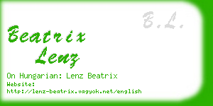 beatrix lenz business card
